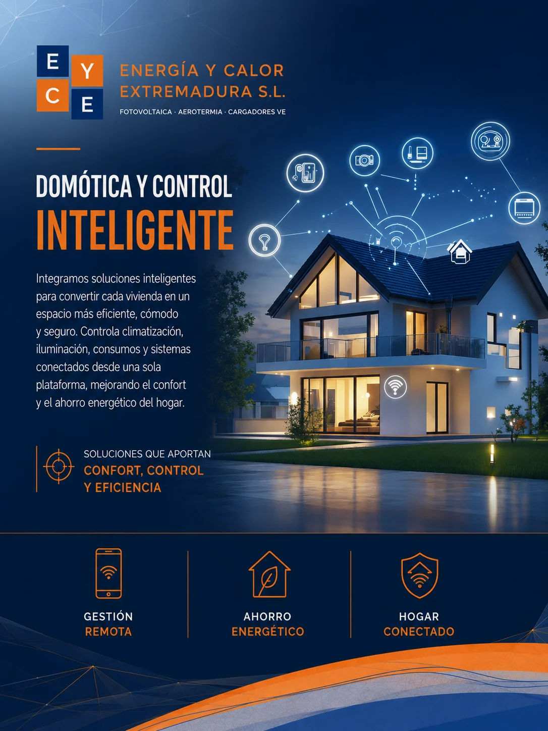 Domótica y Control Inteligente del Hogar — Energía y Calor Extremadura