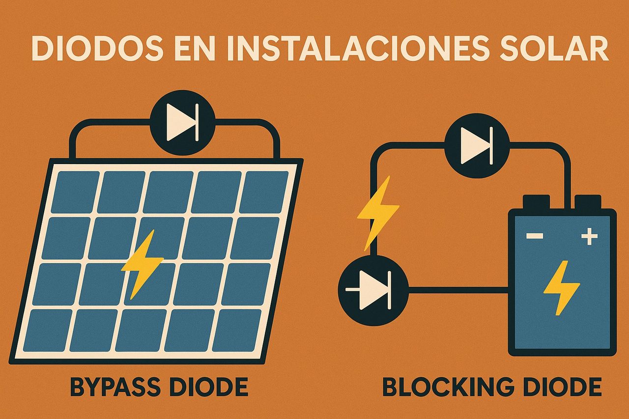 Tipos de diodos en instalaciones solares y sus funciones - feat diodos instalaciones solares