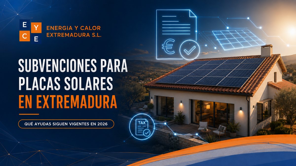 Subvenciones para placas solares en Extremadura: qué ayudas siguen vigentes en 2026 — Energía y Calor Extremadura