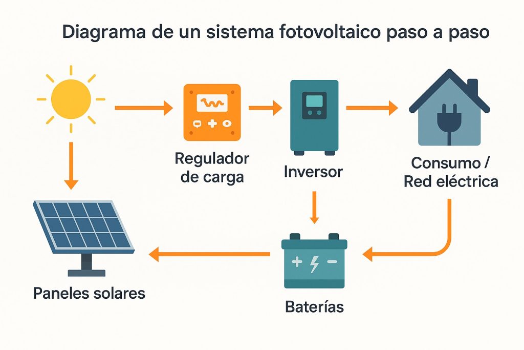 Partes y componentes de un sistema fotovoltaico